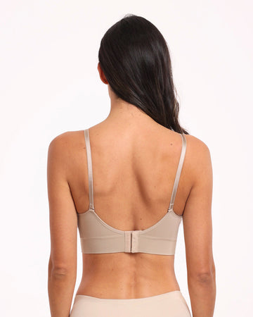 V-Neck Lace Trim Bra with Back Closure 9182